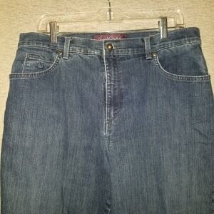 Gloria Vanderbilt Amanda Jeans Size 14 Straight Leg Classic Dark Wash 35x41
